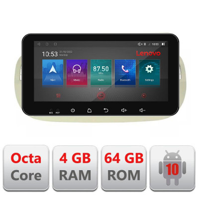 Navigatie dedicata Fiat 500 intre anii 2007-2015 Android radio gps internet 4+64 Lenovo ecran 10.33&amp;quot; CarStore Technology foto