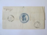 Cumpara ieftin Rară! Scrisoare istorică/prefilatelică(1859-1862) cu ștampile rare:Principatele Unite Tribunalul District.Bacău,Focșani,Tecuci,Bacău