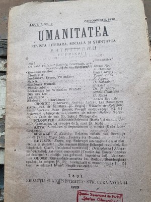 Revista Umanitatea nr.5/1920 foto