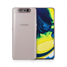 Skin Samsung Galaxy A80 (set 2 folii) CARBON TRANSPARENT foto