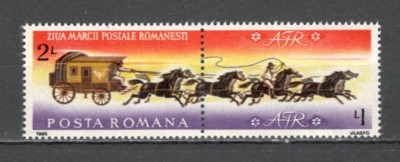 Romania.1986 Ziua marcii postale-cu vigneta XR.965 foto