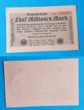 Bancnota veche - Germania 5 Milioane Mark 1923 - circulata in stare foarte buna