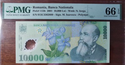 Bancnota 10000 lei 2001 foto