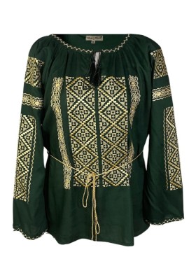 Bluza tip ie dama B24C, verde, marime 3XL foto
