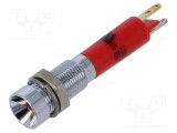 Lampă LED concav roşie 12VDC &Oslash;6mm IP40 &Oslash;LED: 3mm - CML INNOVATIVE TECHNOLOGIES