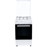 Aragaz pe Gaz Vision Chef VAG5060AGLA, 4 arzatoare, Aprindere electrica, Grill, Lumina cuptor, Duze GPL incluse, 50 x 60, Alb
