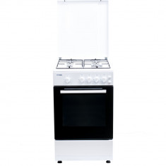 Aragaz pe Gaz Vision Chef VAG5060AGLA, 4 arzatoare, Aprindere electrica, Grill, Lumina cuptor, Duze GPL incluse, 50 x 60, Alb