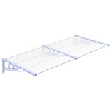 Cumpara ieftin Copertina de usa, gri si transparent, 199x90 cm, policarbonat
