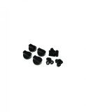 Set 4 butoane aragaz, cuptor electric, universale, negre + adaptoare