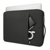 Cumpara ieftin Geanta Laptop 13"-14" iUni, Material Textil Impermeabil, Anti-zgarieturi, Anti-socuri, Buzunar extern, Negru