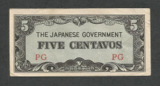 FILIPINE 5 CENTAVOS 1942 [2] P- 103 a , Ocupatie Japoneza , XF foto