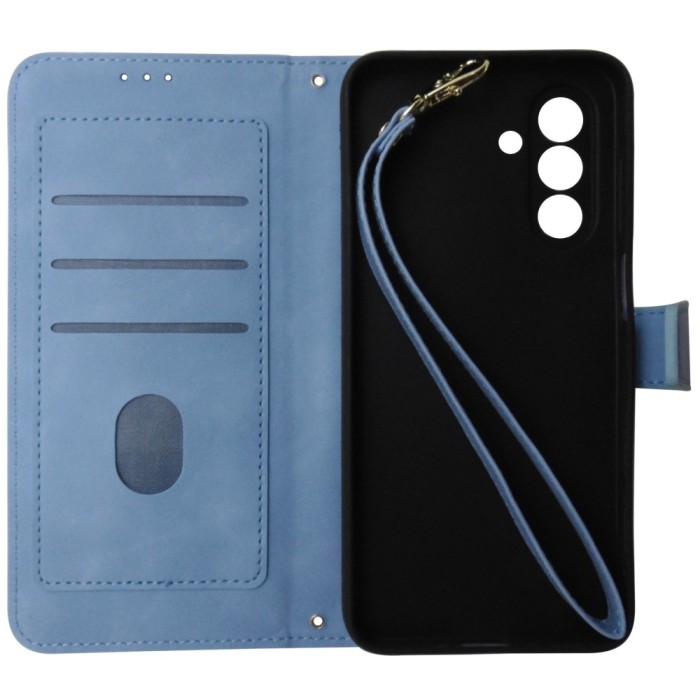 Husa tip carte cu stand, bleu si multicolor, pentru Samsung Galaxy A26 5G