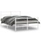 Gossi cadru pat metalic cu tablie de cap/picioare&nbsp;, alb, 135x190 cm