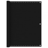 vidaXL Paravan de balcon, negru, 120x300 cm, HDPE