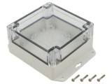 Carcasă Universală 120x120x60mm Gri Deschis ABS-PC