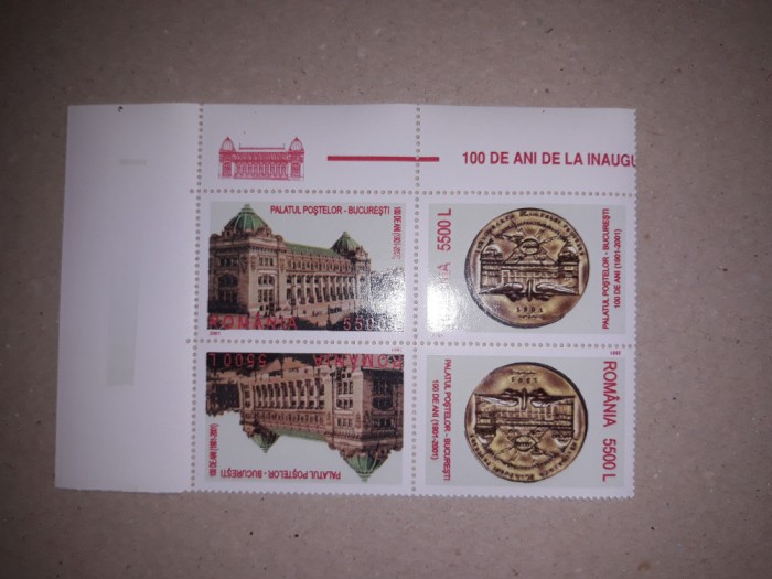 TIMBRE ROMANIA MNH-2001/LP+1575a-PALATUL POSTELOR