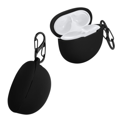 Husa pentru casti Huawei FreeBuds 4i, Kwmobile, Negru, Silicon, 54534.01 foto
