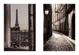 Cumpara ieftin Set 2 tablouri decorative olegrafie pe panza City 60 x 90 cm