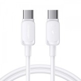 Cablu Date si Incarcare USB-C - USB-C Joyroom A14, 100W, 1.2m, Alb