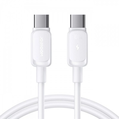 Cablu Date si Incarcare USB-C - USB-C Joyroom A14, 100W, 1.2m, Alb foto