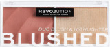 Revolution Relove Colour Play Blushed paletă duo blush și iluminator Kindness, 2,9 g