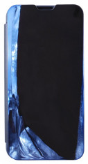 Husa tip carte cu stand Mirror (efect oglinda) albastra pentru Samsung Galaxy A10 (SM-A105F), Galaxy M10 (SM-M105F) foto
