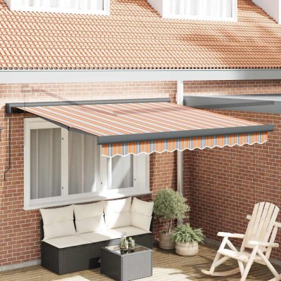 vidaXL Cortina Retractabilă Multicolour 300 x 250 cm Stofă și Metal 3330011 foto