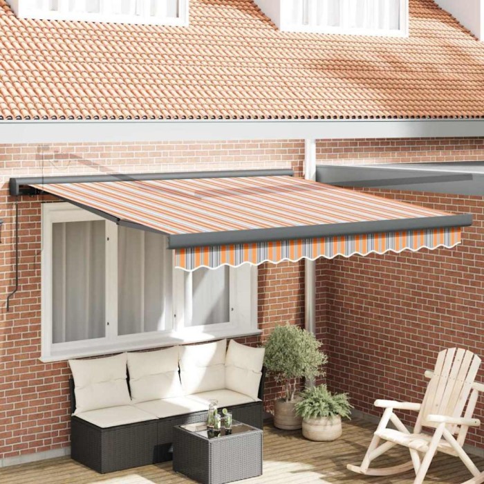 vidaXL Cortina Retractabilă Multicolour 300 x 250 cm Stofă și Metal 3330011