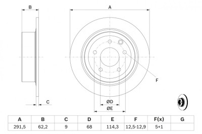 BOSCH 0 986 479 C60 Disc frana foto