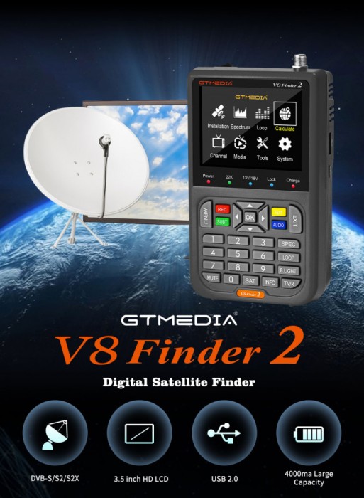 Aparat de reglat antene -Satfinder V8