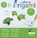 Cumpara ieftin Set origami - Coloring Origami - Frogs | Fridolin
