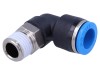 Conector Push-in FESTO 90 grade, 10mm, Filet R 1/4, Serie QS, Cod 153051, Aer Comprimat, Vacuum
