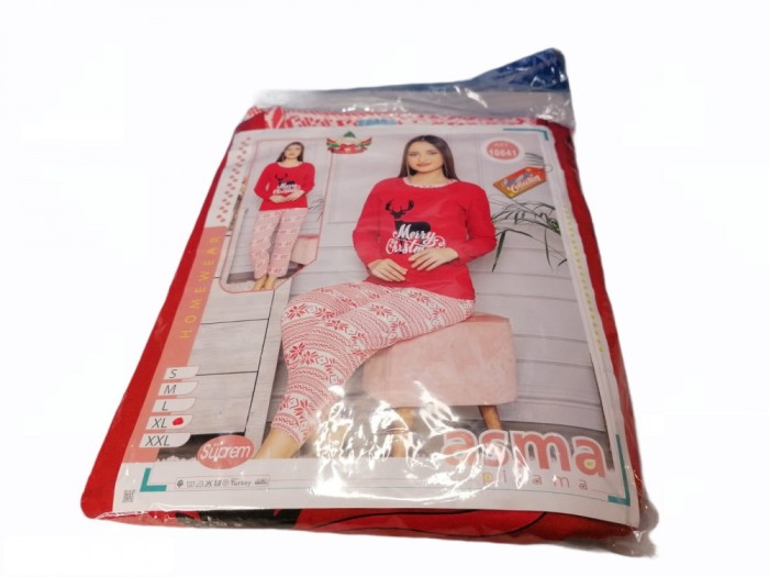 Pijamale dama Asma , masura XL , Merry Christmas / C74