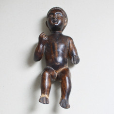 Isus copil statueta veche de lemn secolul 18