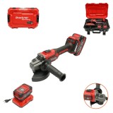 Polizor unghiular cu acumulator 21V, 2 x 4Ah, 125 mm, brushless