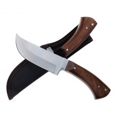 Cutit de vanatoare IdeallStore®, Jungle Blade, 23.5 cm, otel inoxidabil, maro, teaca inclusa