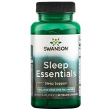 Complex pentru Insomnie cu Extracte din Plante si Gaba Sleep Essentials 60 capsule Swanson, Swanson Health Products