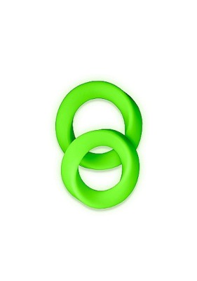 Set 2 Inele Silicon Glow in the Dark, Verde Neon foto