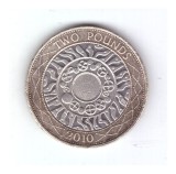 Moneda Marea Britanie 2 pounds / 2 lire 2010, stare buna, curata