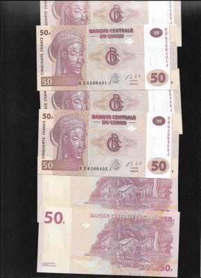 Congo 50 francs franci 2013 unc pret pe bucata foto