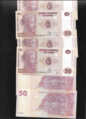 Congo 50 francs franci 2013 unc pret pe bucata foto