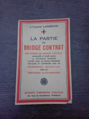 La partie de bridge contrat - L&amp;#039;-Colonel Langevin foto