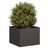 Gossi jardiniera negru 40x40x30 cm otel
