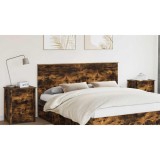vidaXL Tăblie cap cu headboard Stejar fumuriu 200 cm Lemn compozit 887599