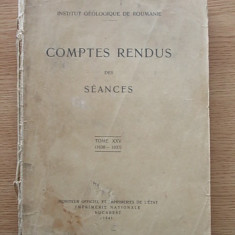 COMPTES RENDUS DES SEANCES TOME XXV 1936-1937,CONTINE HARTI, 1941, r2c