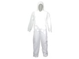 Combinezon protecție XXL alb cu hotă 50g/m&sup2; LAHTI PRO L4150205
