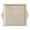 Platou Decorativ, Model Brushed, Culoare Bej Auriu, Plastic, 30x26x2.5cm, Oem