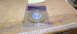 Perie circulara, cu tija, pentru lustruire si decapare, pentru lemn fier, Lumytools LT06985, diametru 75 mm