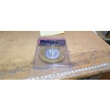 Perie circulara, cu tija, pentru lustruire si decapare, pentru lemn fier, Lumytools LT06985, diametru 75 mm