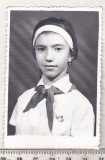 bnk foto Eleva cu tinuta de pionier, cravata , insigna pionier si insigna steluta
